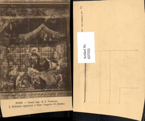 637555,Assisi Chiesa superiore S. Francesco apparisce a Papa Gregorio IX Umbria Italy