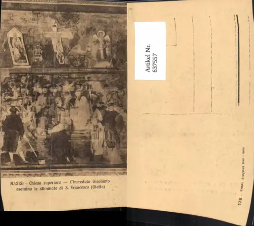 637557,Assisi Chiesa superiore S. Francesco L incredulo Girolamo Umbria Italy