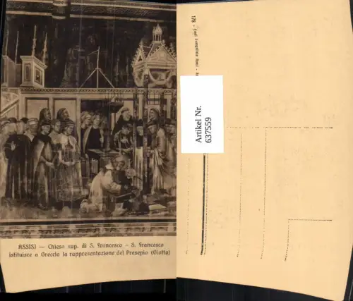 637559,Assisi Chiesa superiore S. Francesco istituisce a Greccio Umbria Italy