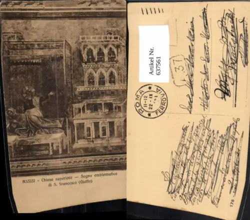 637561,Assisi Chiesa superiore S. Francesco Sogno emblematico Umbria Italy