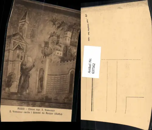 637562,Assisi Chiesa superiore S. Francesco caccia i demoni da Arezzo Umbria Italy