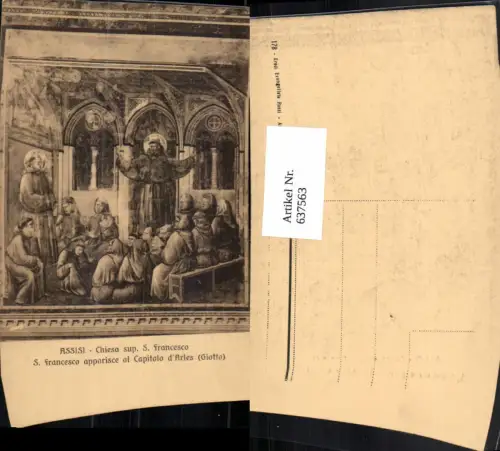 637563,Assisi Chiesa superiore S. Francesco apparisce al Capitolo d Arles Umbria Italy