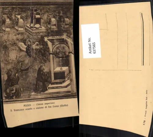 637565,Assisi Chiesa superiore S. Francesco orante e visione di fra Leone Umbria Italy