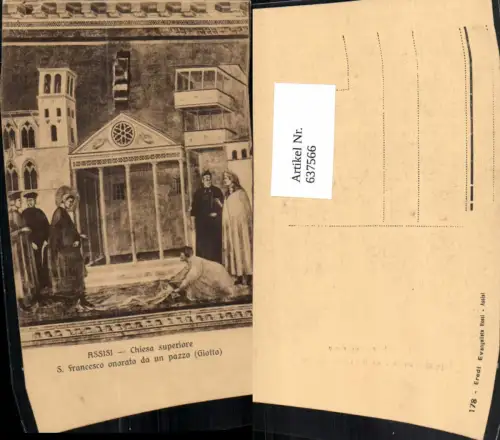 637566,Assisi Chiesa superiore S. Francesco onorato da un pazzo Umbria Italy