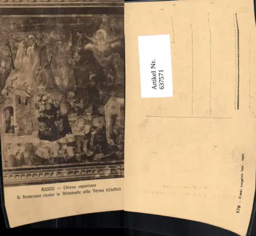 637571,Assisi Chiesa superiore S. Francesco riceve le Stimmate alla Verna Umbria Italy