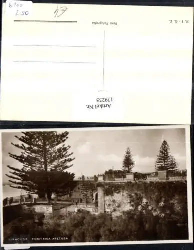 179235,Italien Sizilien Siracusa Fontana Aretusa Ansicht