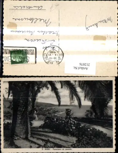 212076,San Remo Panorama da pnente Partie Palme