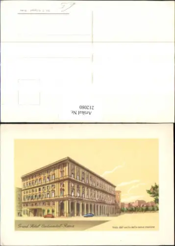212080,Grand Hotel Continental-Roma Visto dall'uscita della nuova stazione