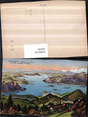 246583,Lago Maggiore Veduta verso Arona dal Pian Quagge Pallanza Intra Stresa Laveno Ispra Angera Arona