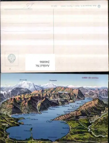 246886,Lago di Garda Gardasee aus d. Vogelschau Peschiera Laprino Salo Gargnano Riva