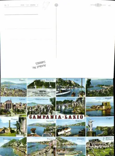 548065,Italy Campania Lazio Latina Cassino Formia Capri Gaeta Positano