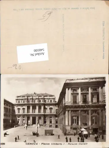 548100,Italy Foto-AK Genua Genova Piazza Umberto Palazzo Ducale