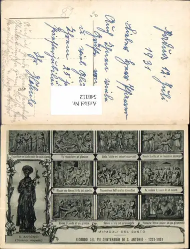 548112,Italy Ricordo del VII Centenario San Antonio