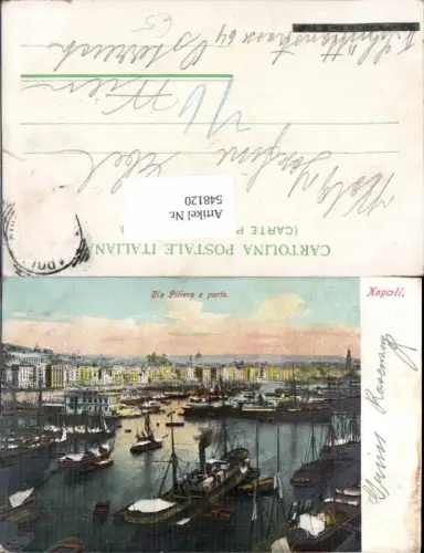 548120,Italy Napoli Neapel Via Piliero e porto Hafen Schiffe Hochseeschiff