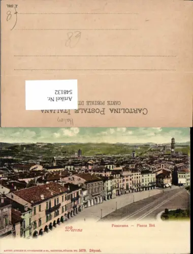 548132,Italy tolle AK Verona Piazza Bra pub Guggenheim Zürich 5679