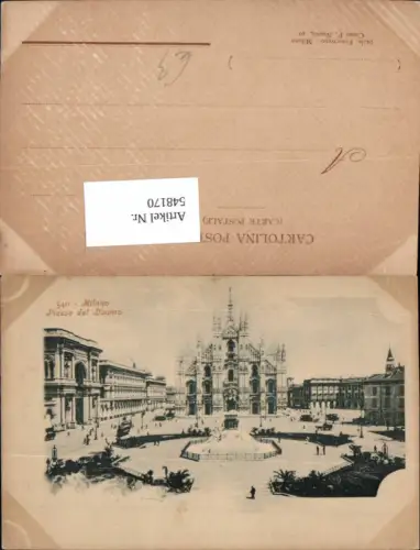 548170,Italy Mailand Milano Piazza del Duomo 1900
