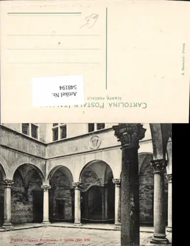 548194,Italy Pienza Palazzo Piccolomini Cortile
