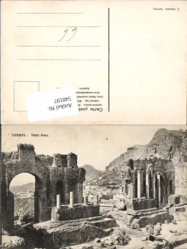 548197,Italy Taormina Teatro Greco Archäologie