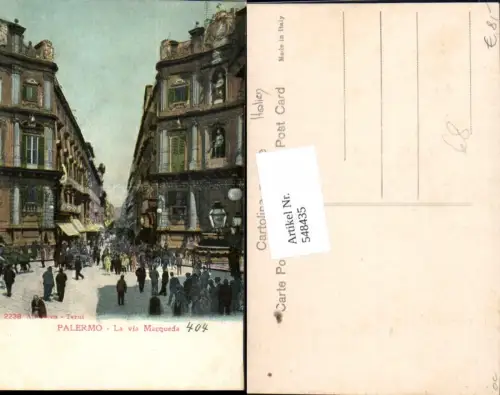 548435,Italy tolle AK Palermo La via Macqueda