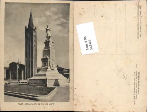548446,Italy Forli Monumento ad Aurello Saffi