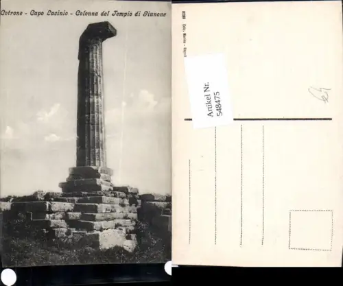 548475,Italy Cotrone Capo Lacinio Colonna de Tempio di Giunone