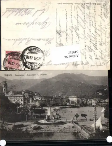 549512,Italy Rapallo Monumento Colombo