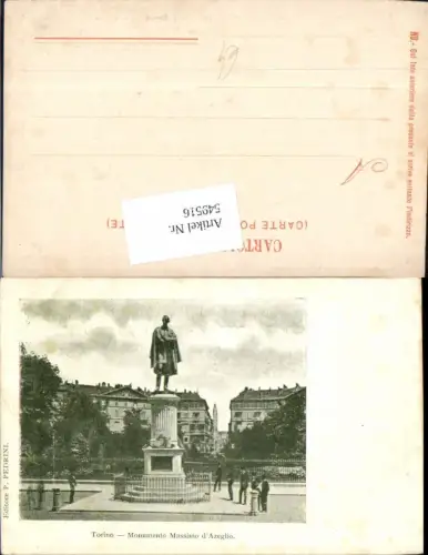 549516,Italy Torino Turin Monumento Massimo d Azeglio pub Pedrini