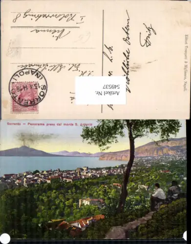 549537,Italy Sorrento San Antonio Panorama Vesuv Vulkan