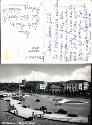 549615,Italy Riccione Piazzale Rome Auto Oldtimer