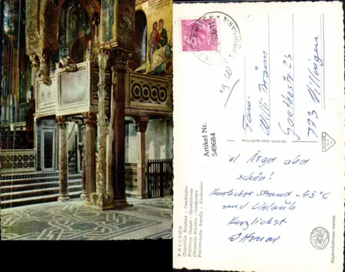 549684,Italy Palermo Chappella Palatina Candelabrum Candelabro