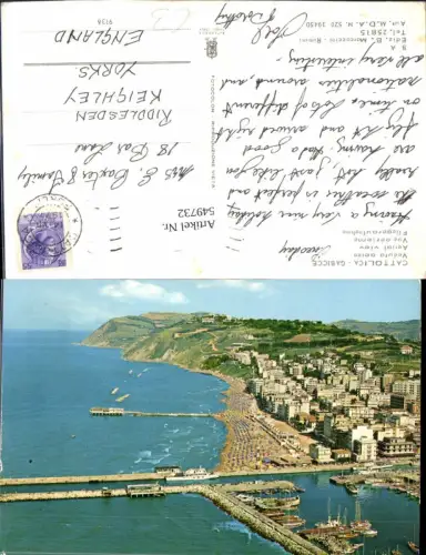 549732,Italy Fliegeraufnahme Gabicce Cattolica