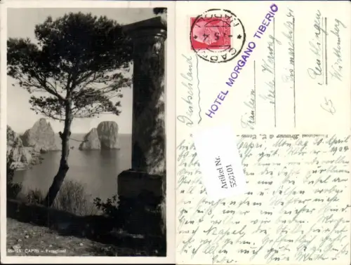 550101,Italy Capri Faraglioni Stp. Hotel Morgano Tiberio