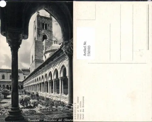 550103,Italy Monreale Kreuzgang