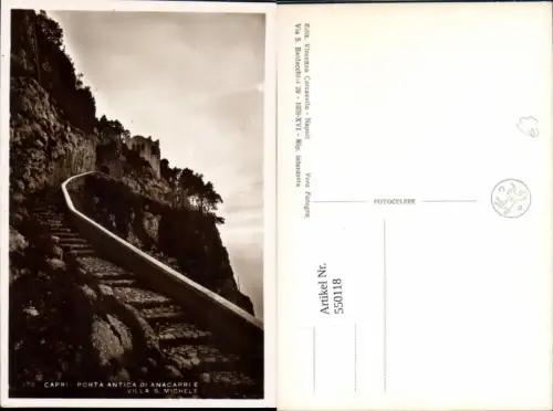 550118,Italy Capri Porta Antica di Anacaprie Villa San Michele