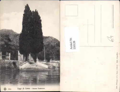 550128,Italy Lago di Como Presso Tremezzo pub Brunner 1614