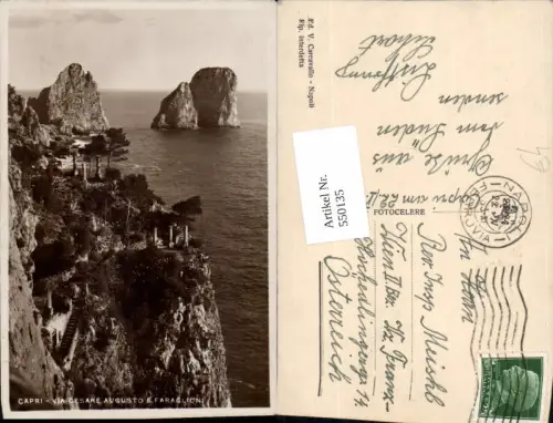 550135,Italy Capri Cesare Augutso Faraglioni