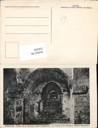 550205,Italy Siracusa Chiesa di San Giovanni delle Catacombe