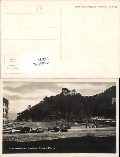 550217,Italy tolle Foto-AK Portofino Castello Bron e Porto Hafen Genua Genova
