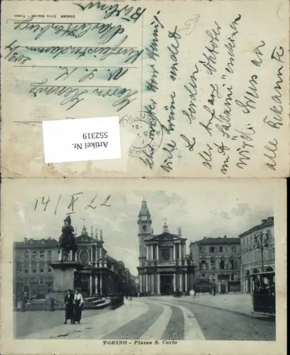 552319,Torino Turin Piazza San carlo Straßenansicht