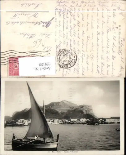 559159,Italy Palermo Monte Pellegrino Segelboot Boot