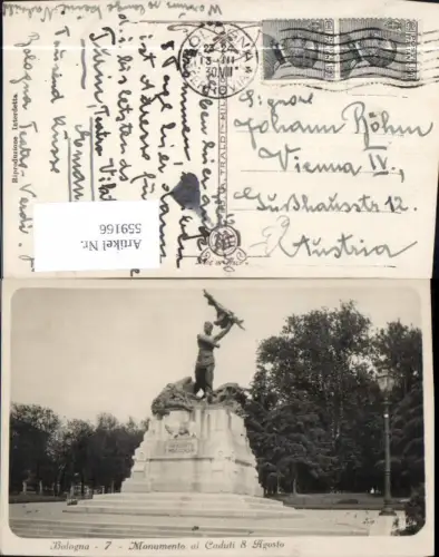 559166,Italy Bologna Monumento ai Cadutti Agosto Statue Denkmal