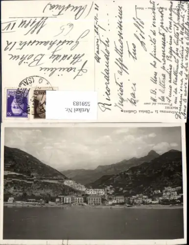 559183,Italy Maiori Panorama del mare Attraverso la Divina Costiera