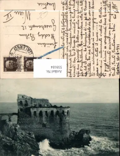 559184,Italy Maiori Torre dell angelo Ruine Felsen Küste