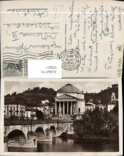 559211,Italy Torino Chiesa Gran Madre di Dio Kirche Brücke