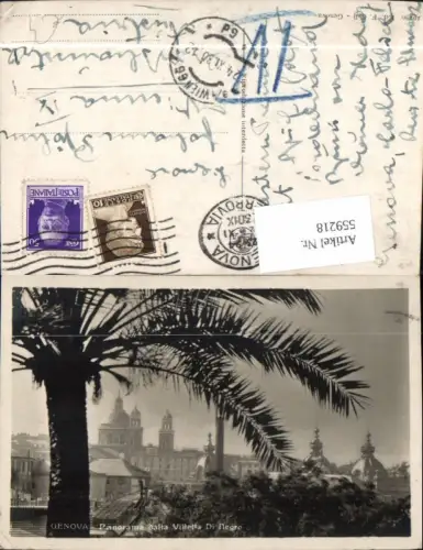 559218,Italy Genova Genua Panorama dalla Vilietta di Negro