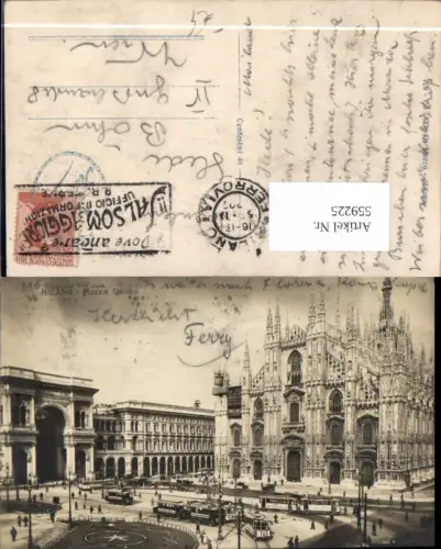 559225,Italy Milano Mailand Piazza Duomo Mailänder Dom Straßenbahn