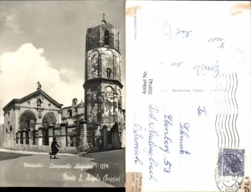 559742,Italy Prospetto Campanile Angioino Monte s. Angelo Kirche Frau
