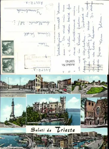 559743,Mehrbild Ak Italy Saluti da Trieste Triest Faro della Vittoria Canale Castello di Miramare