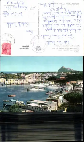 559775,Italy Ischia Il porto con vaporetti e panfili Hafen Dampfbooten u. Yachten
