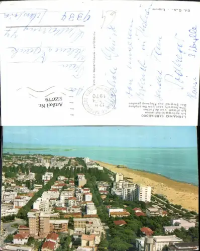 559779,Italy Lignano Sabbiadoro La spiaggia dall aereo Strand Luftbild